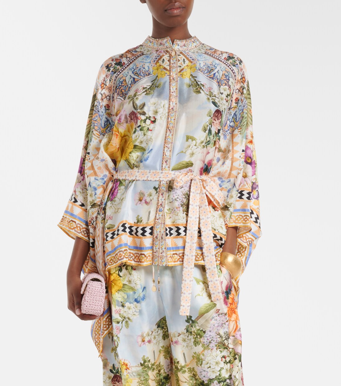 Blusa in seta con stampa | Camilla