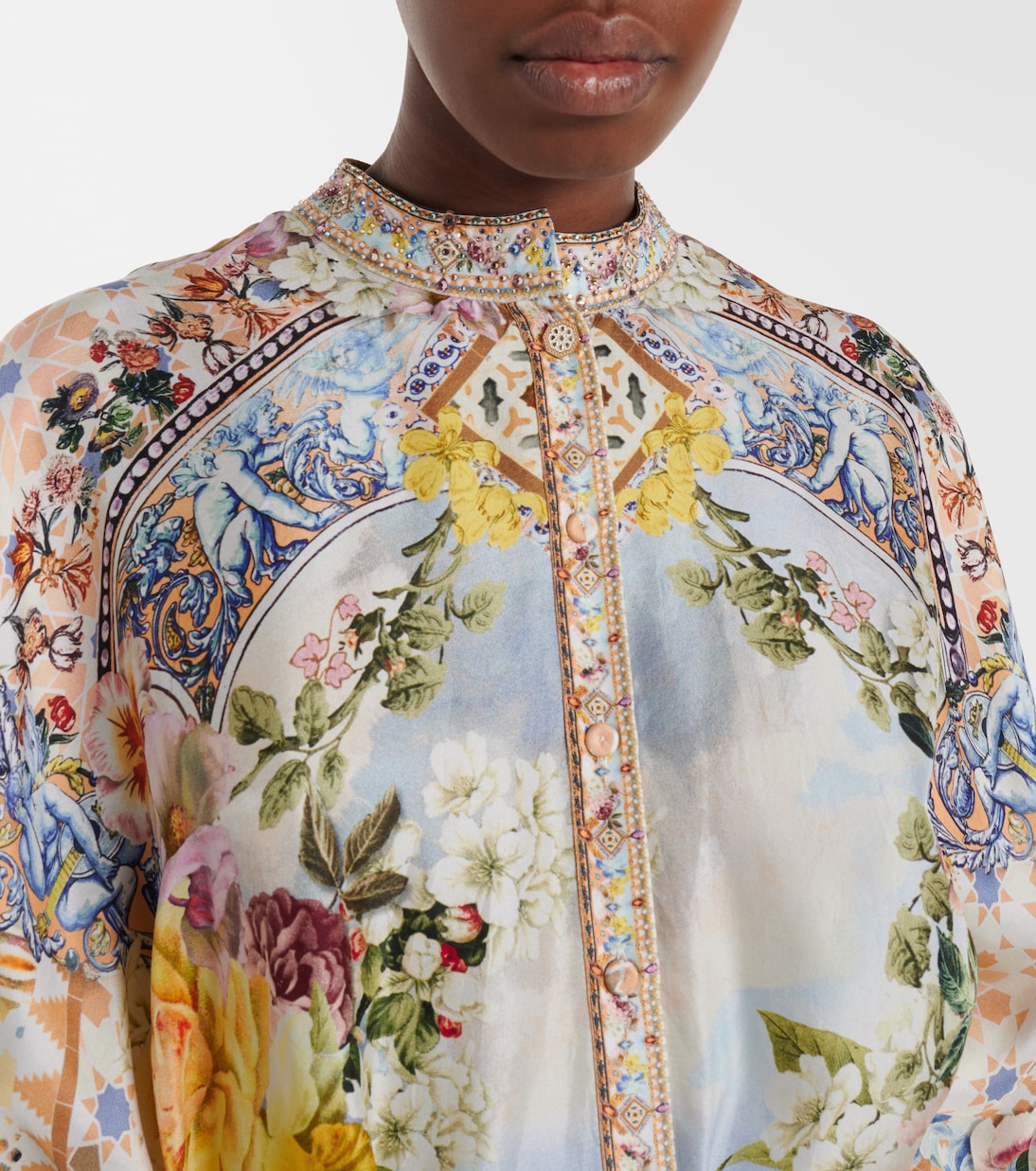 Blusa in seta con stampa | Camilla