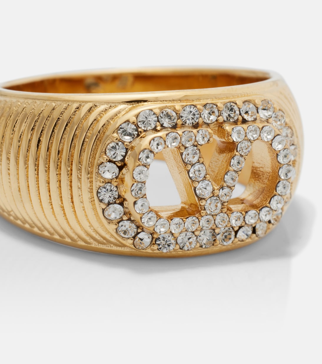 VLogo Swarovski®-embellished ring | Valentino