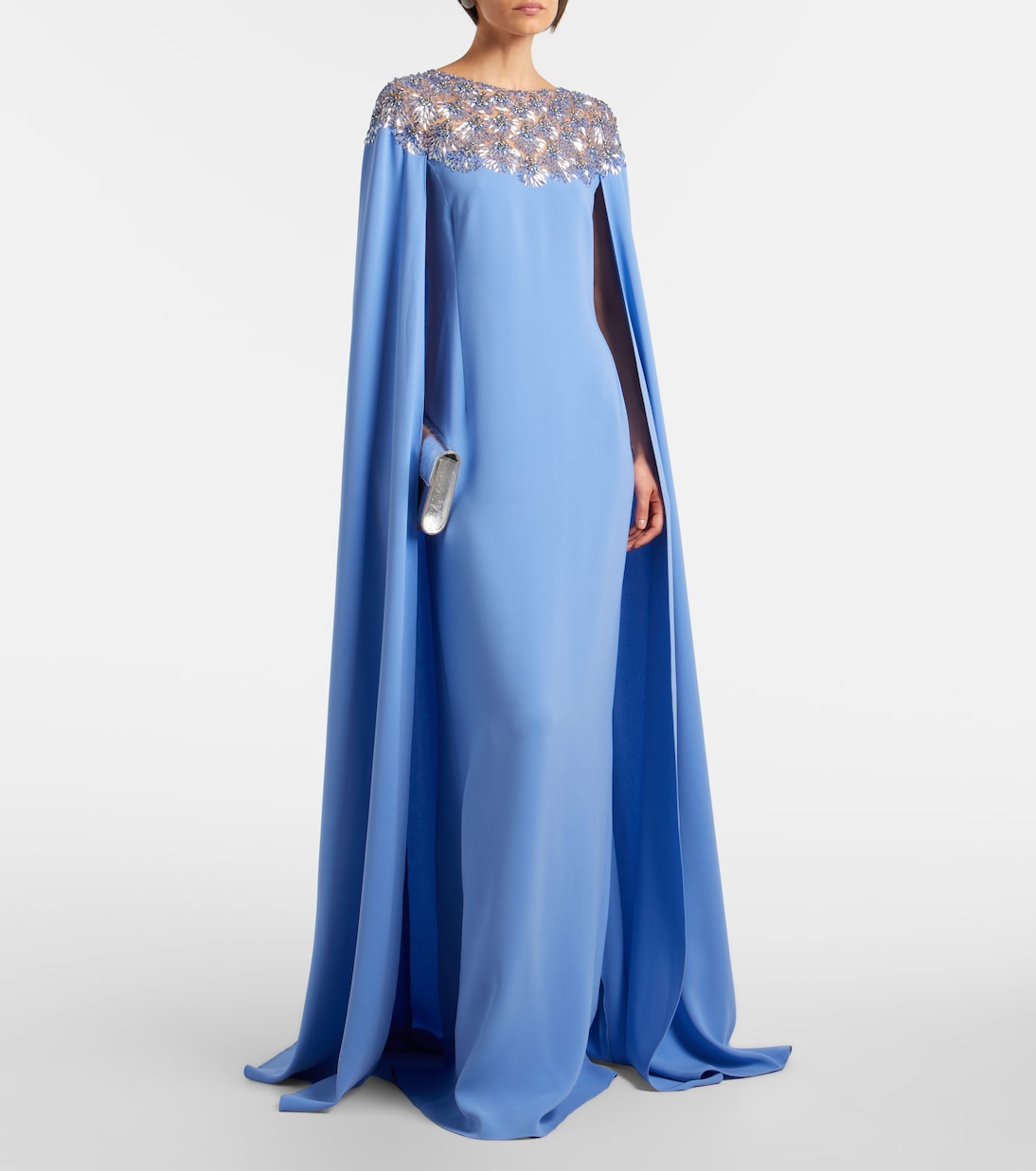 Verzierte Robe aus einem Seidengemisch | Oscar de la Renta