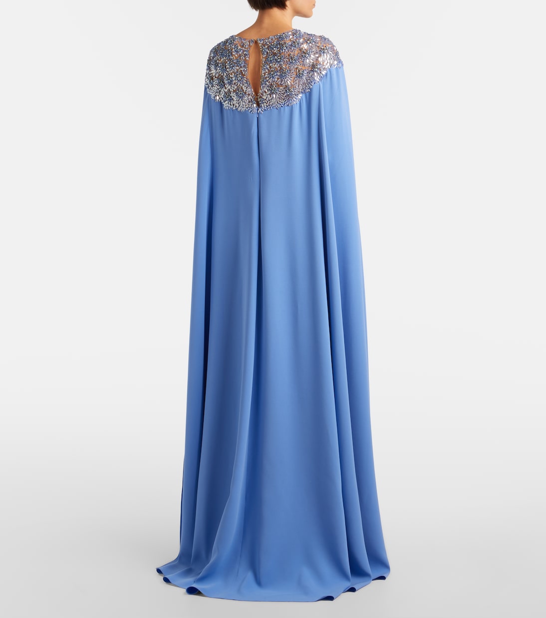 Verzierte Robe aus einem Seidengemisch | Oscar de la Renta