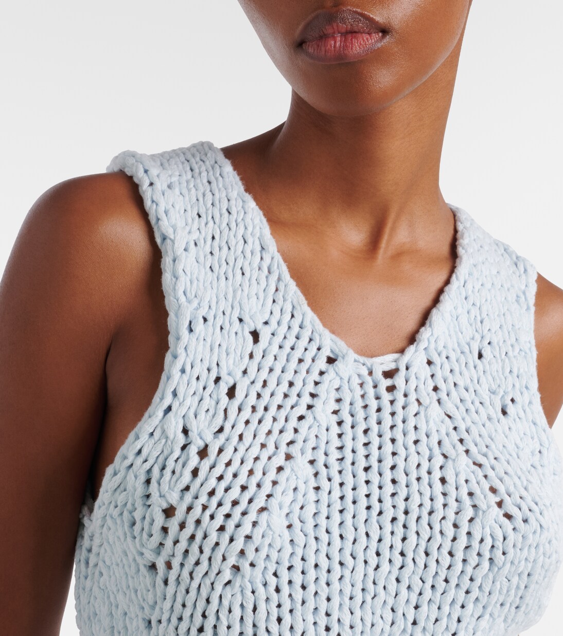 Cassie knitted cotton top | Khaite