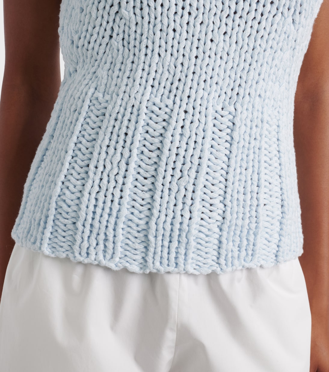 Cassie knitted cotton top | Khaite