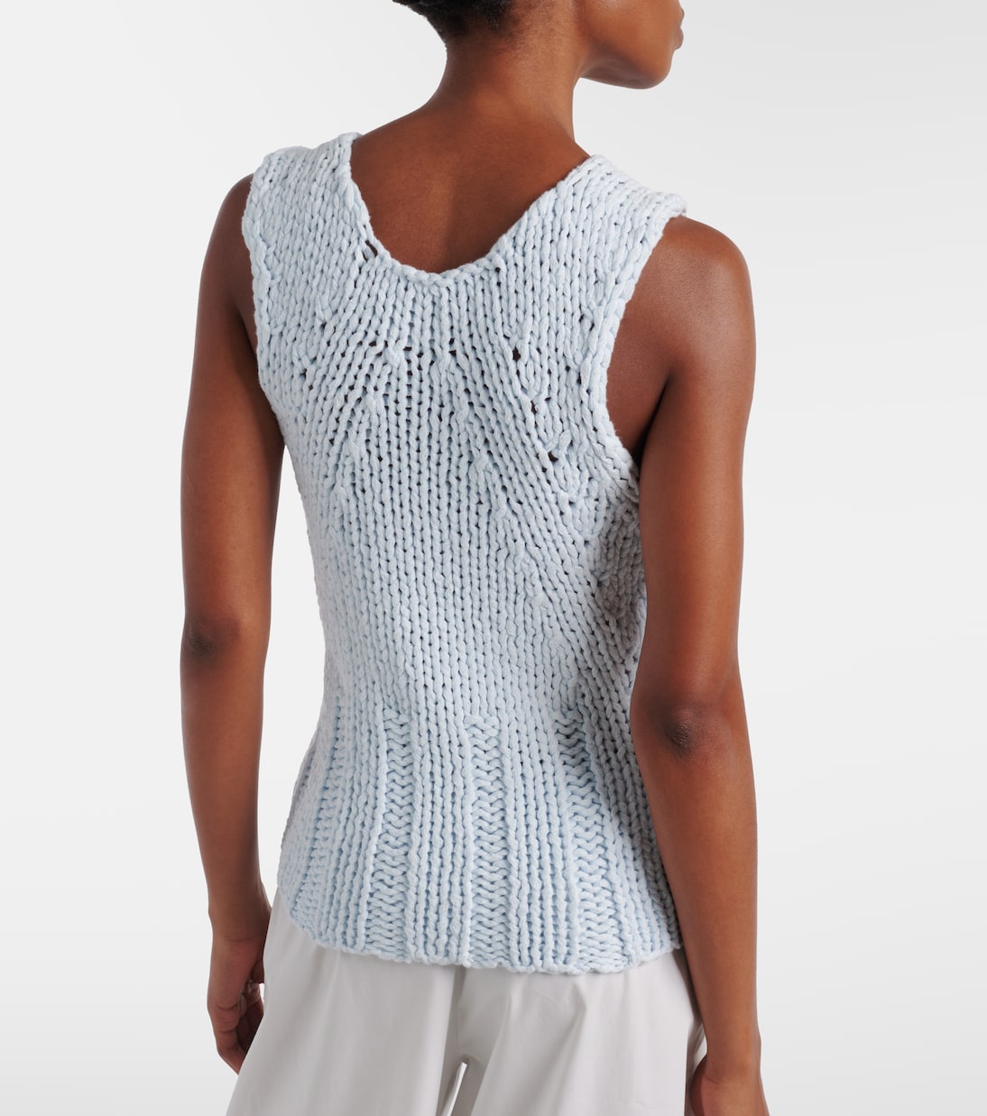 Cassie knitted cotton top | Khaite