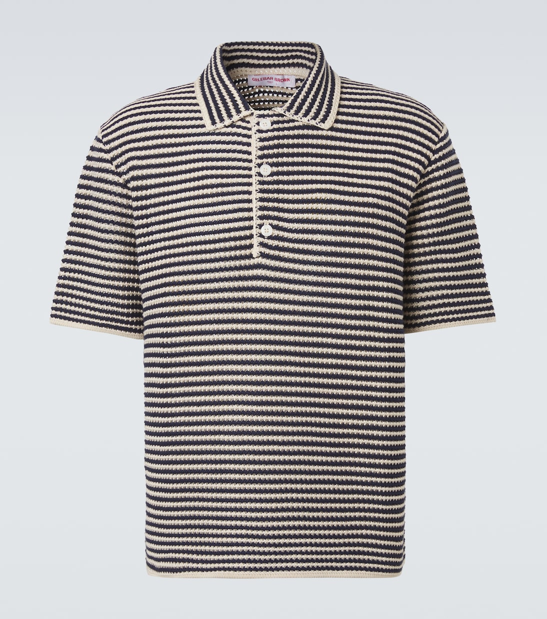 Jersey polo Lowry de algodón y croché a rayas | Orlebar Brown
