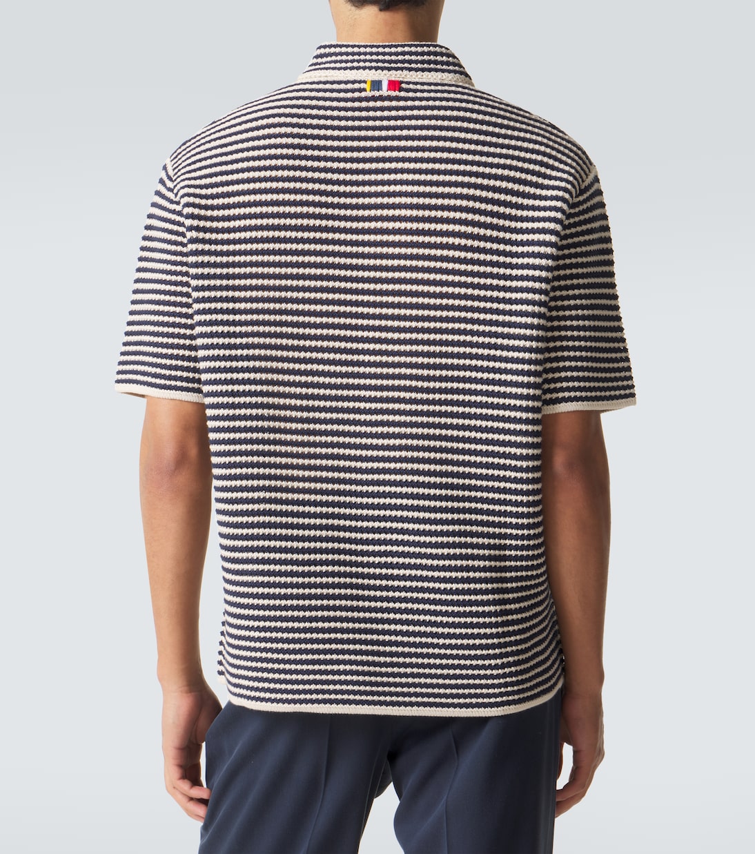 Jersey polo Lowry de algodón y croché a rayas | Orlebar Brown