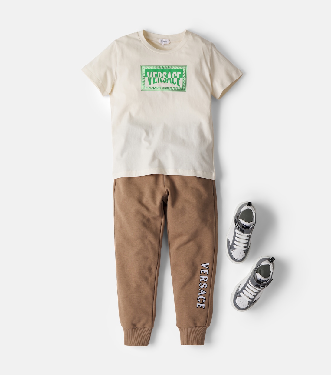 Logo cotton jersey T-shirt | Versace Kids