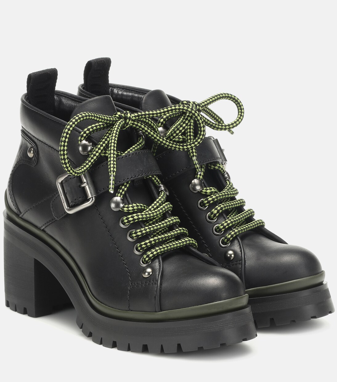 Schnürstiefel aus Leder | Miu Miu