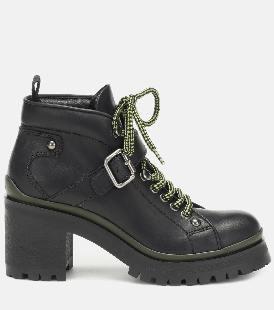 Schnürstiefel aus Leder | Miu Miu