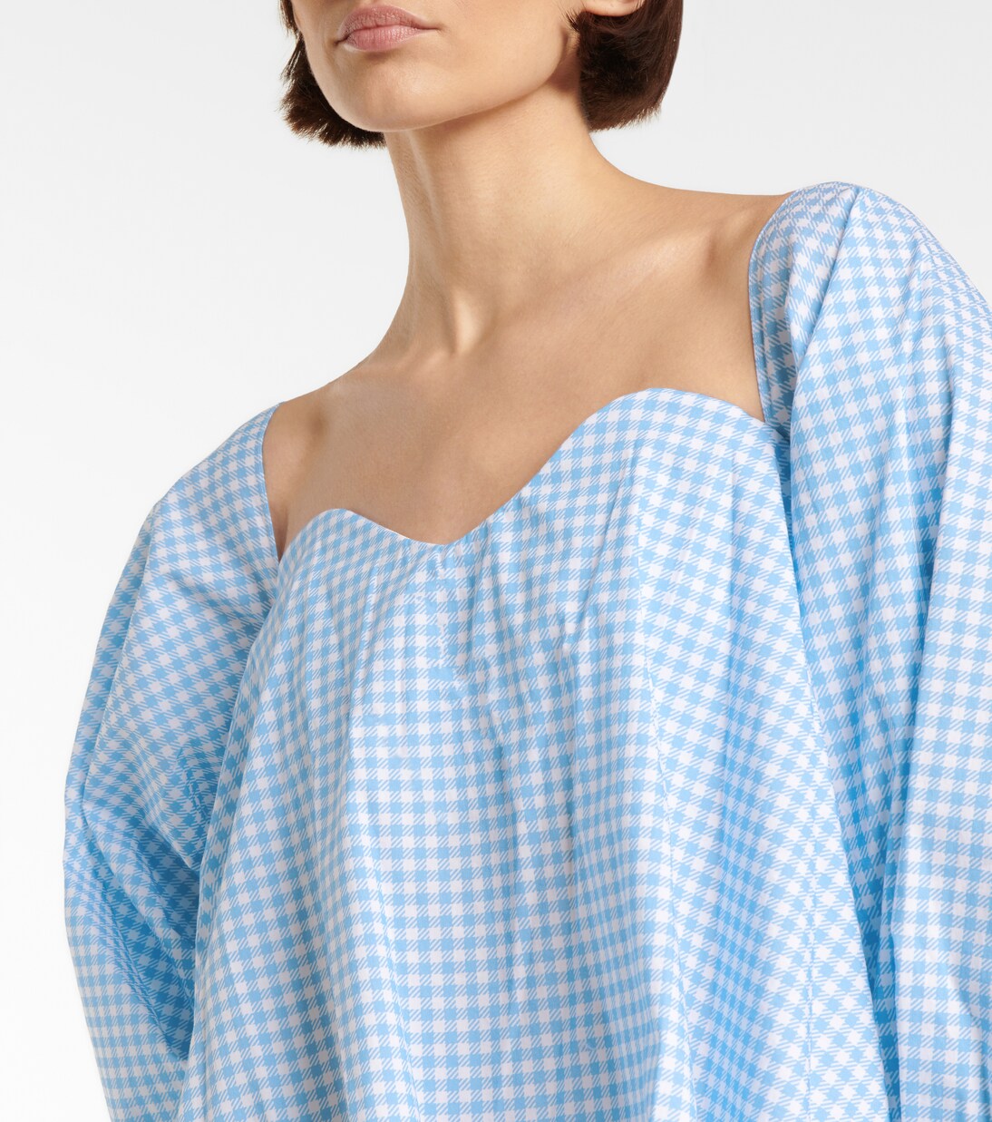 Blouse Vichy en coton mélangé à carreaux | Caroline Constas