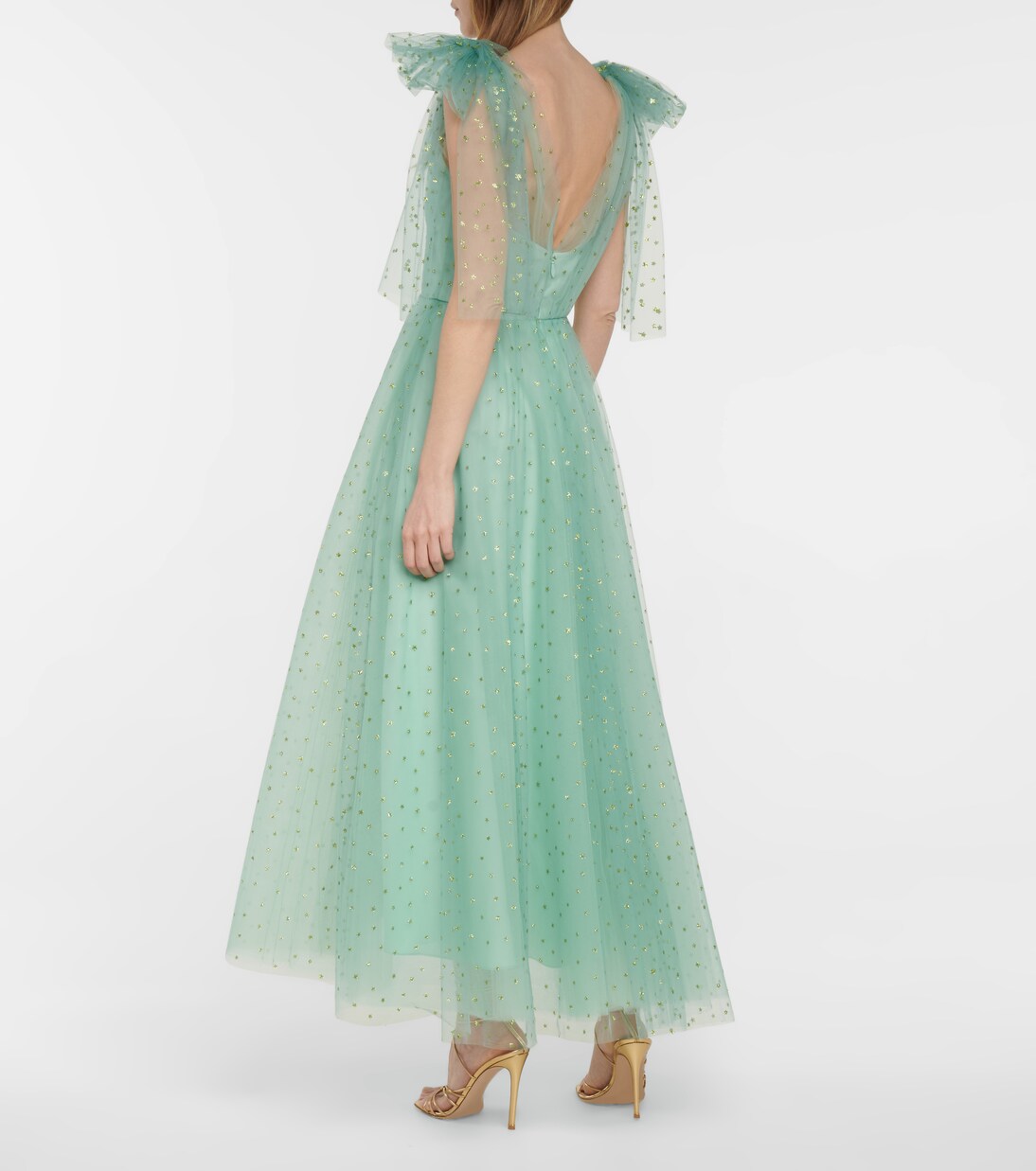 Robe midi en tulle à ornements | Monique Lhuillier