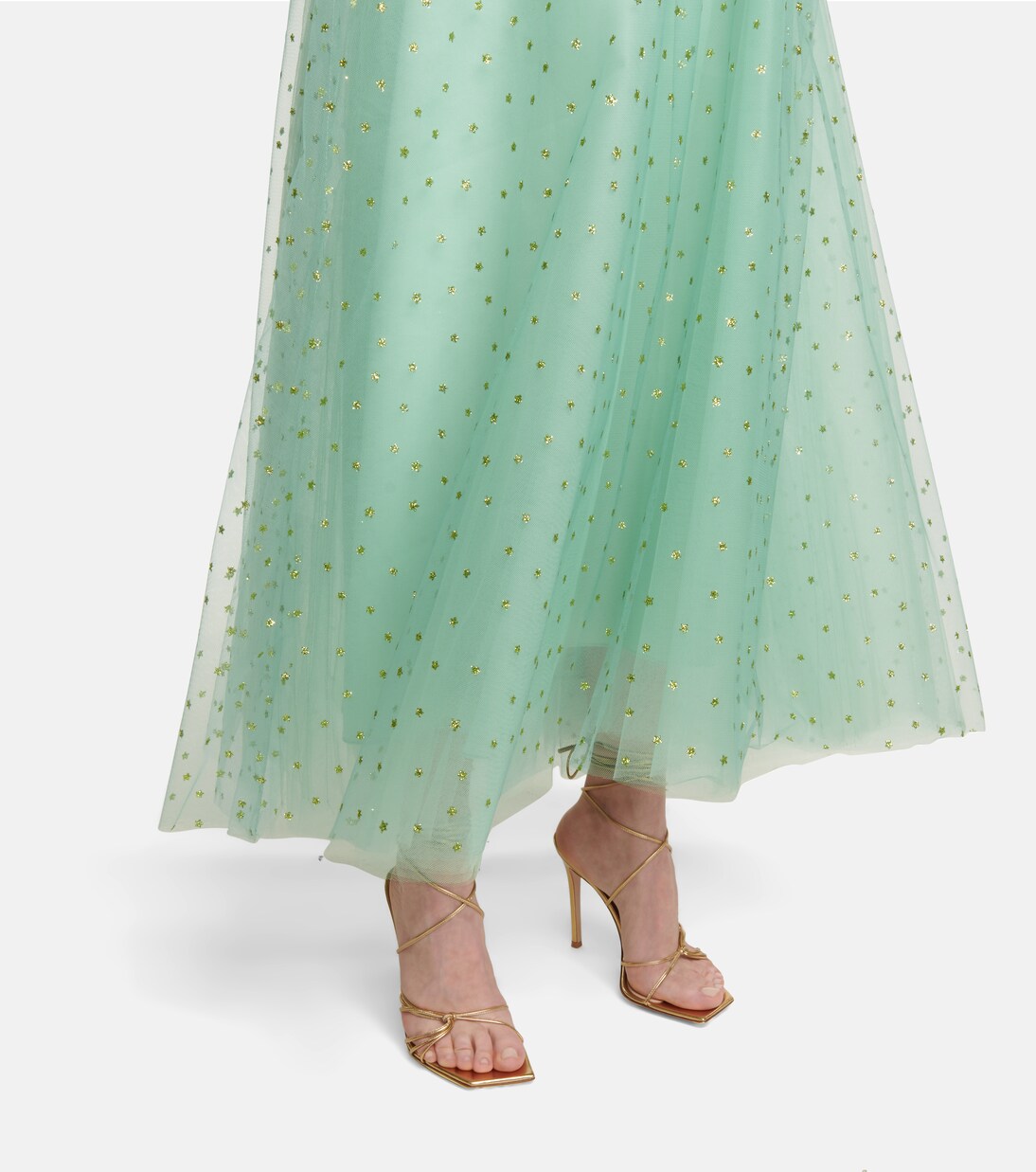 Robe midi en tulle à ornements | Monique Lhuillier