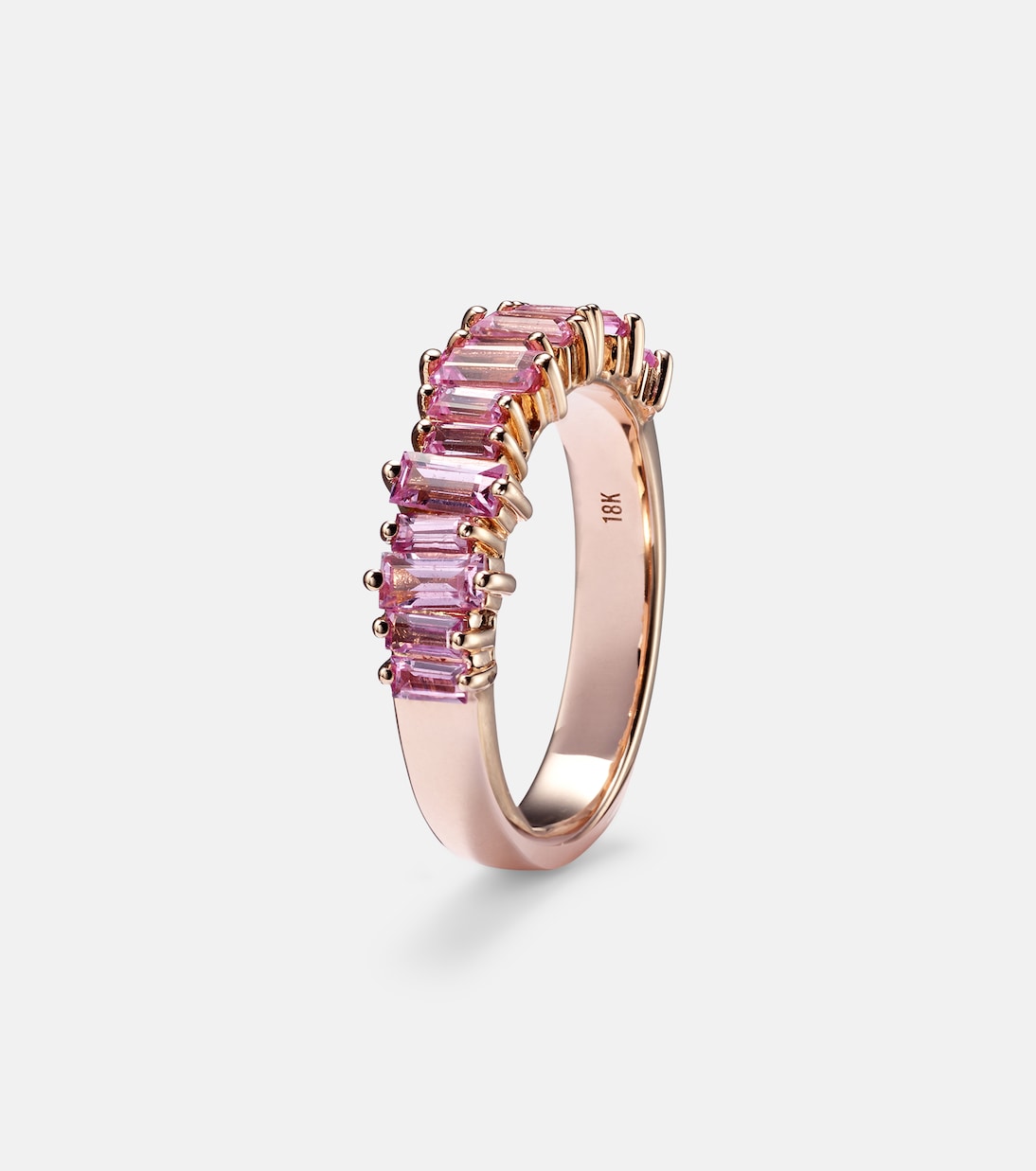 18kt rose gold ring with sapphires | Suzanne Kalan