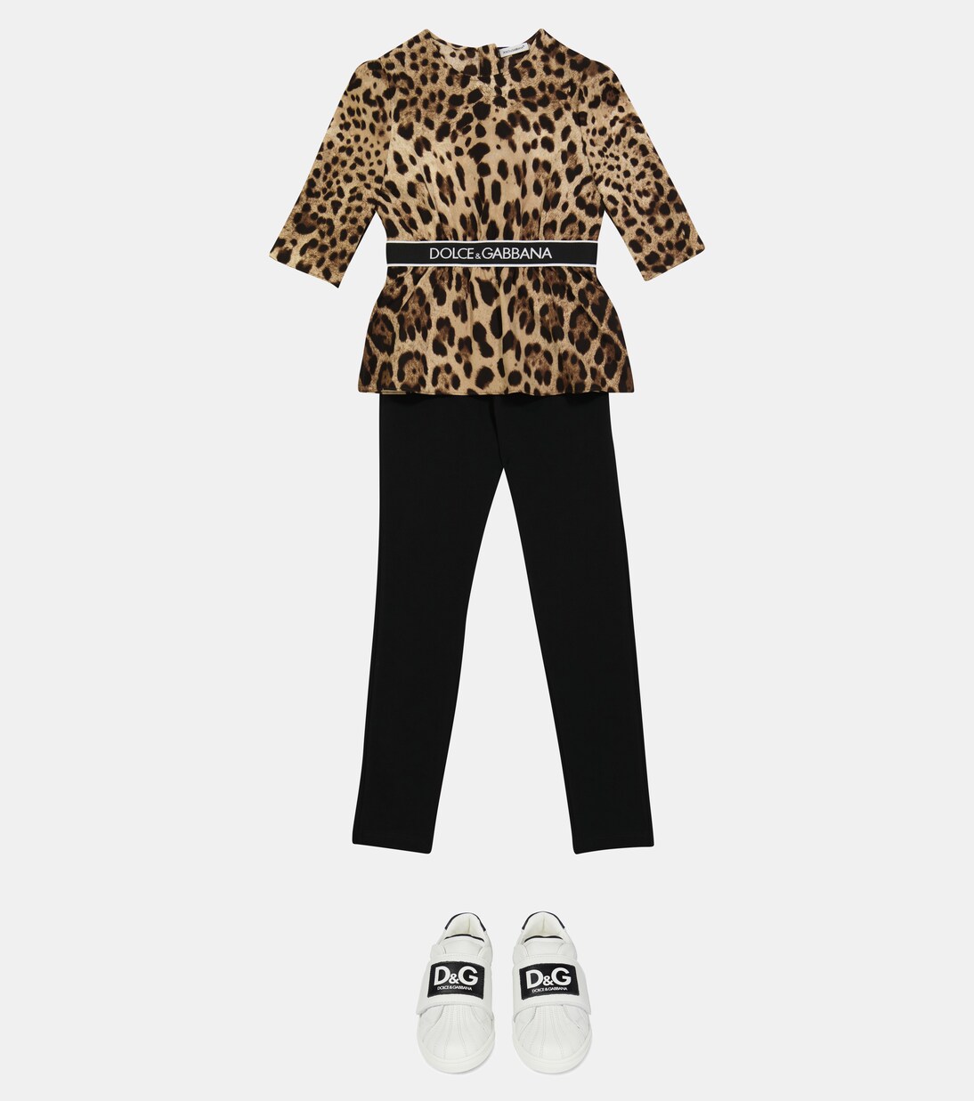 Leopard-print silk top | Dolce&Gabbana Kids