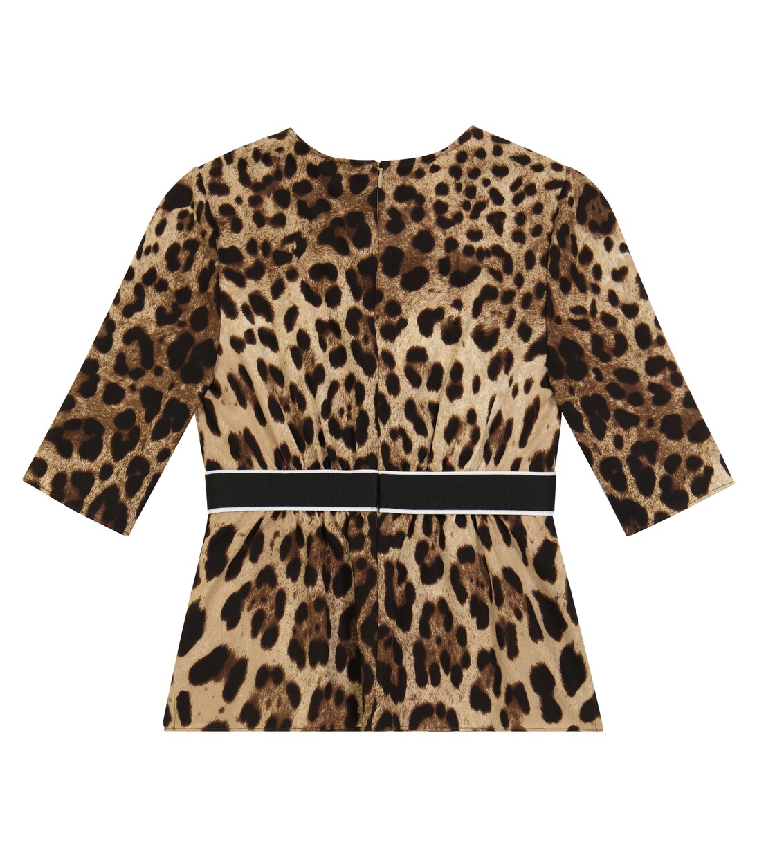 Leopard-print silk top | Dolce&Gabbana Kids
