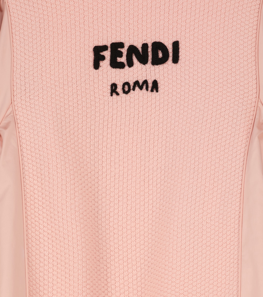 Robe en coton mélangé et dentelle | Fendi Kids