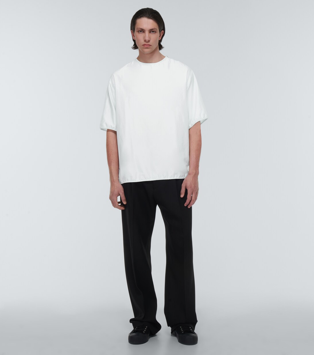 Blouson silk blend T-shirt | Jil Sander