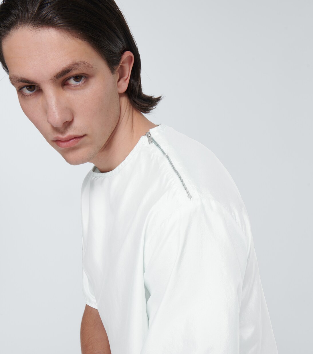 Blouson silk blend T-shirt | Jil Sander