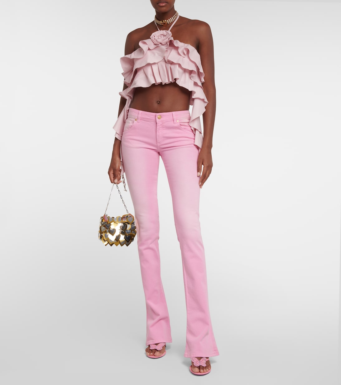 Cropped-Top aus einem Baumwollgemisch | Blumarine