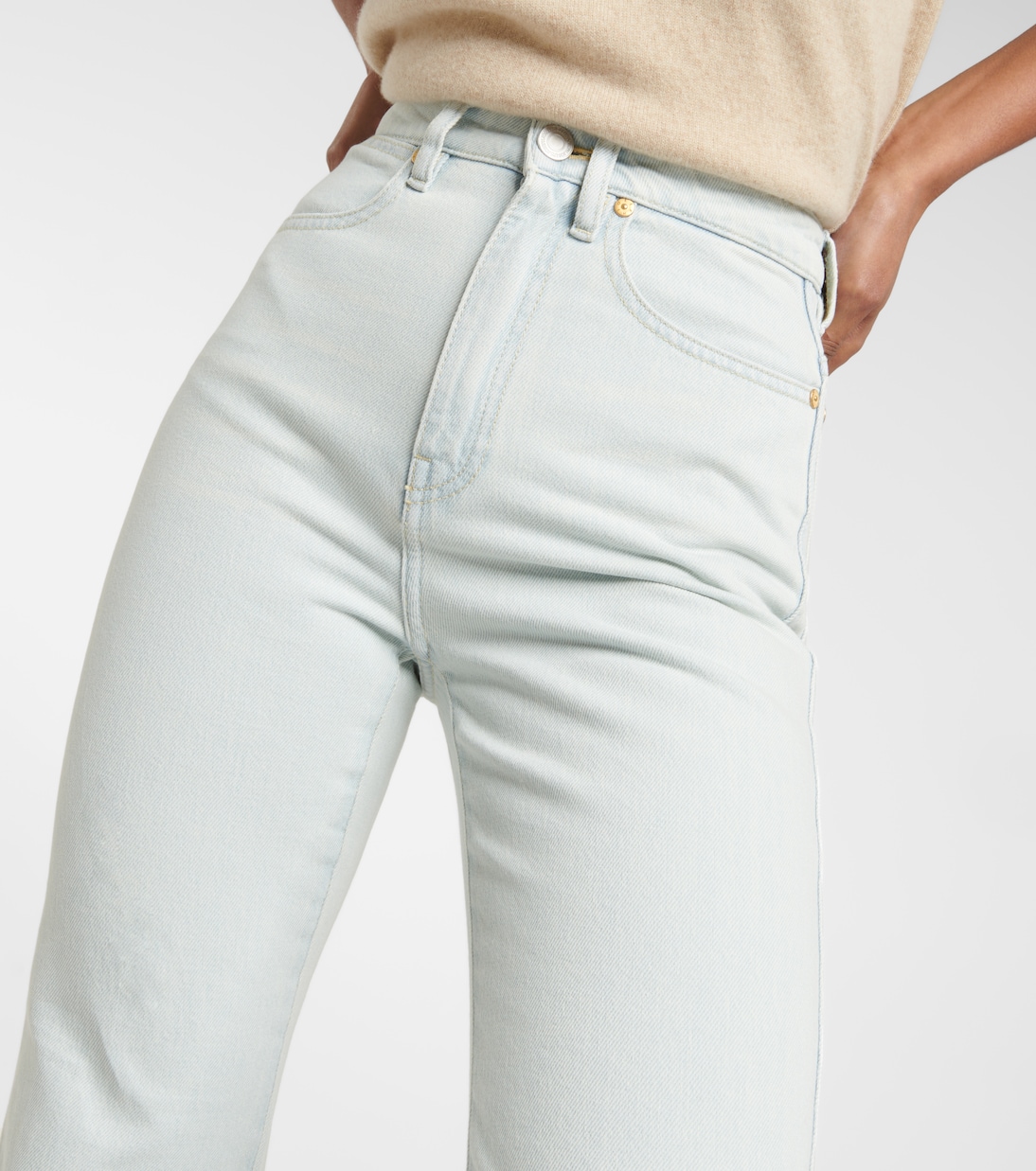 Fulham high-rise straight jeans | Joseph