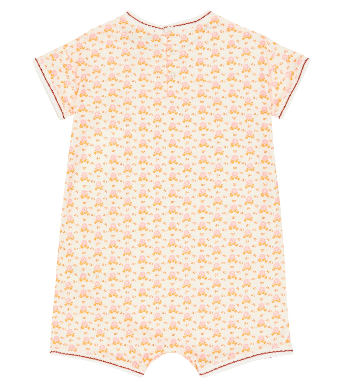 Baby Petersham cotton bodysuit and bib set | Caramel
