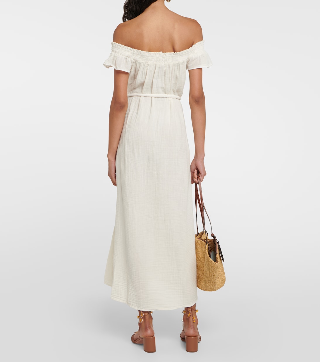 Robe midi Justine en coton | Velvet