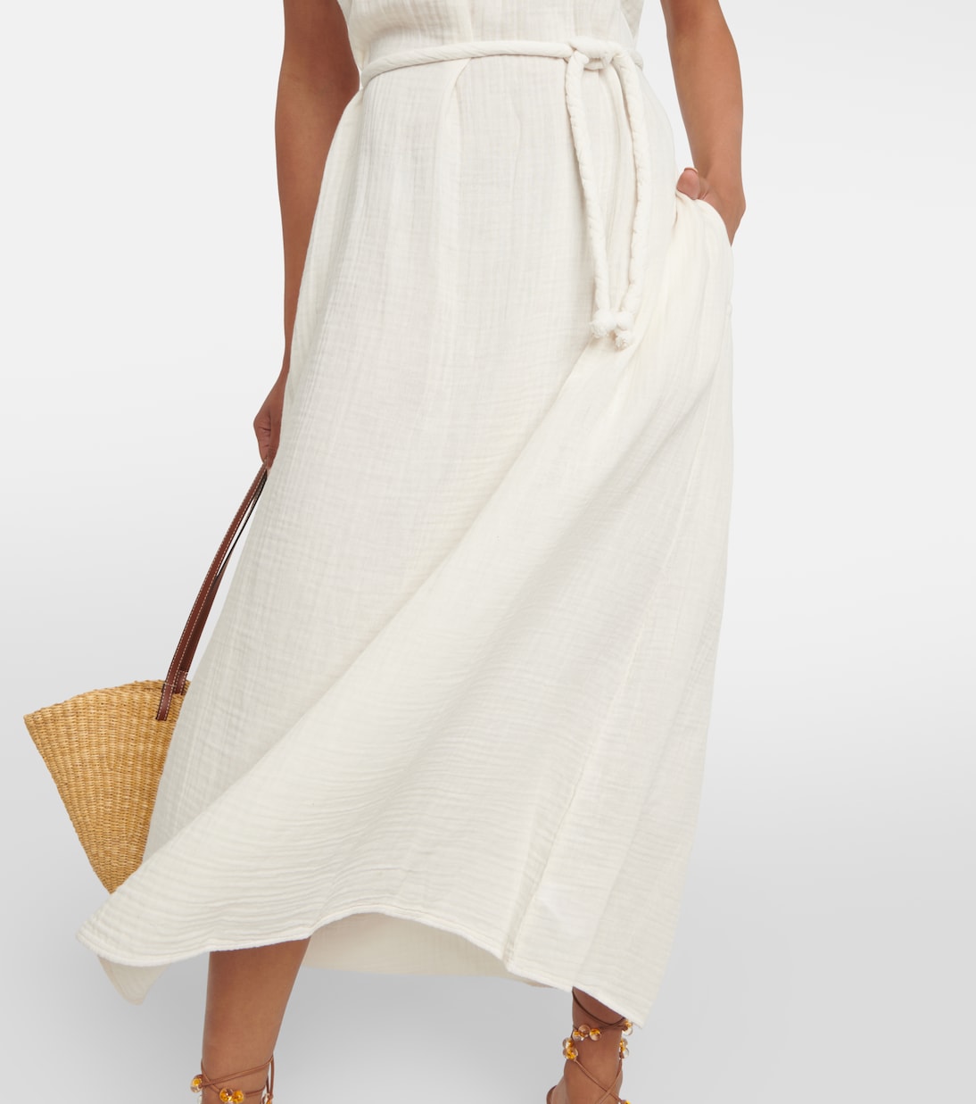 Robe midi Justine en coton | Velvet