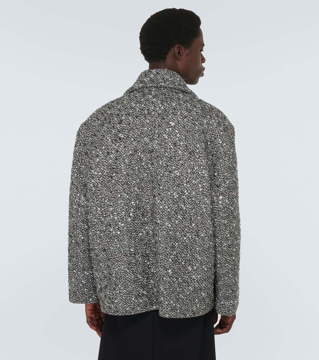 Embellished bouclé wool-blend jacket  | Valentino
