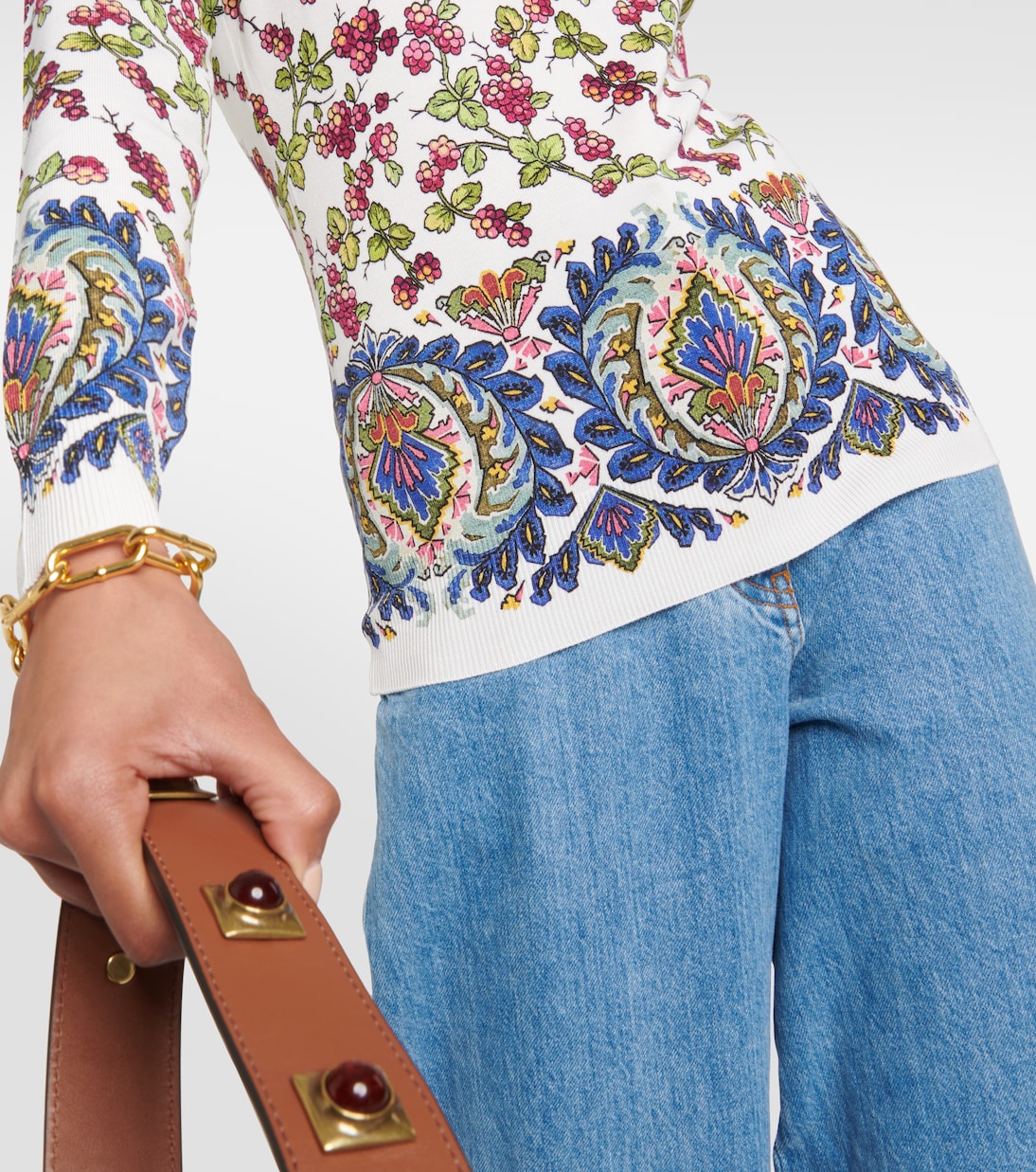 Pull imprimé en soie mélangée | Etro