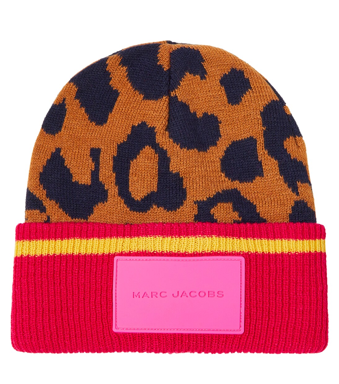 Leopard-print ribbed beanie | Marc Jacobs Kids