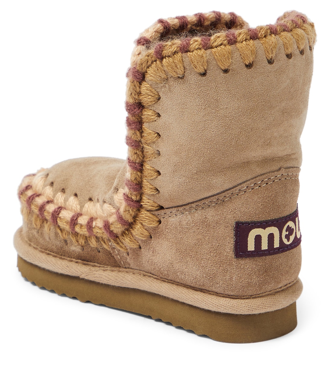 Crochet-trimmed suede boots | Mou Kids