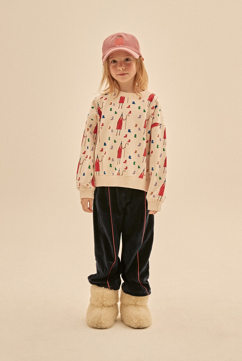 Printed cotton jersey sweatshirt | Jellymallow