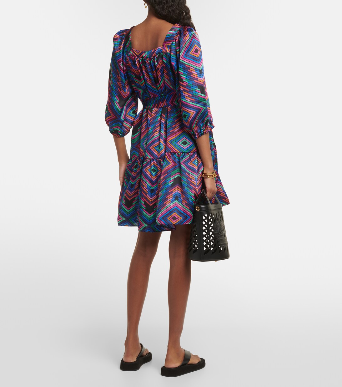 Nightclub printed satin minidress | Eres