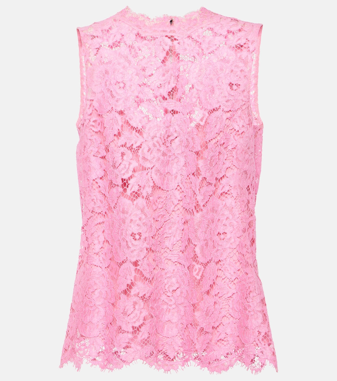 Floral crepe de chine lace top | Dolce&Gabbana
