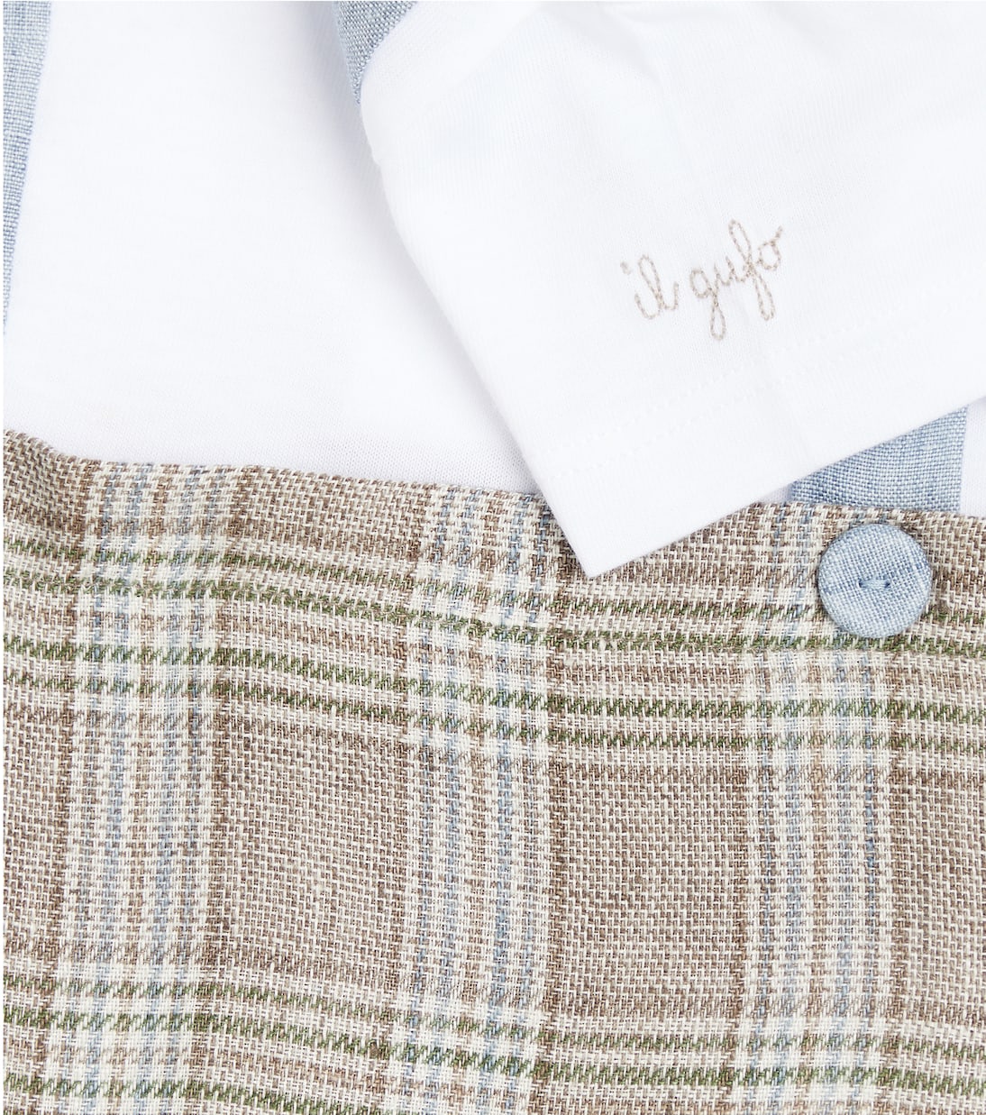 Baby checked jersey playsuit | Il Gufo