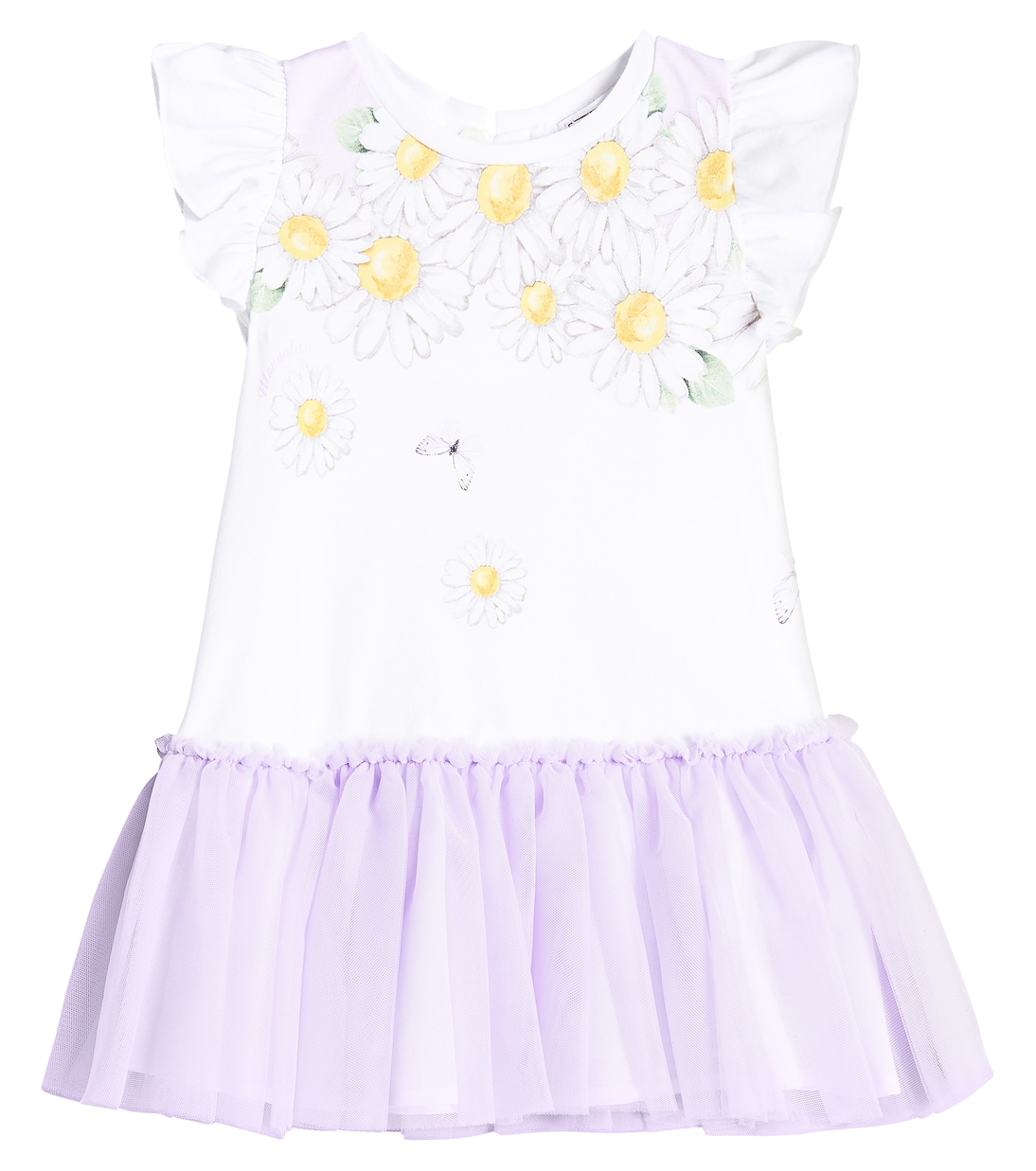 Baby cotton-blend jersey dress | Monnalisa