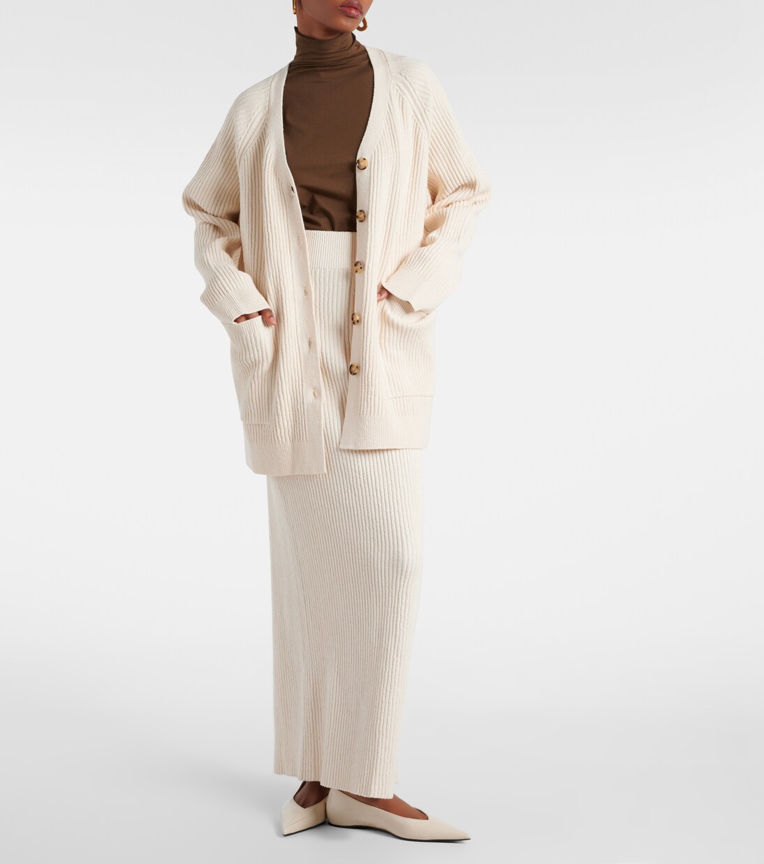 Oversize-Cardigan aus einem Baumwollgemisch | Toteme