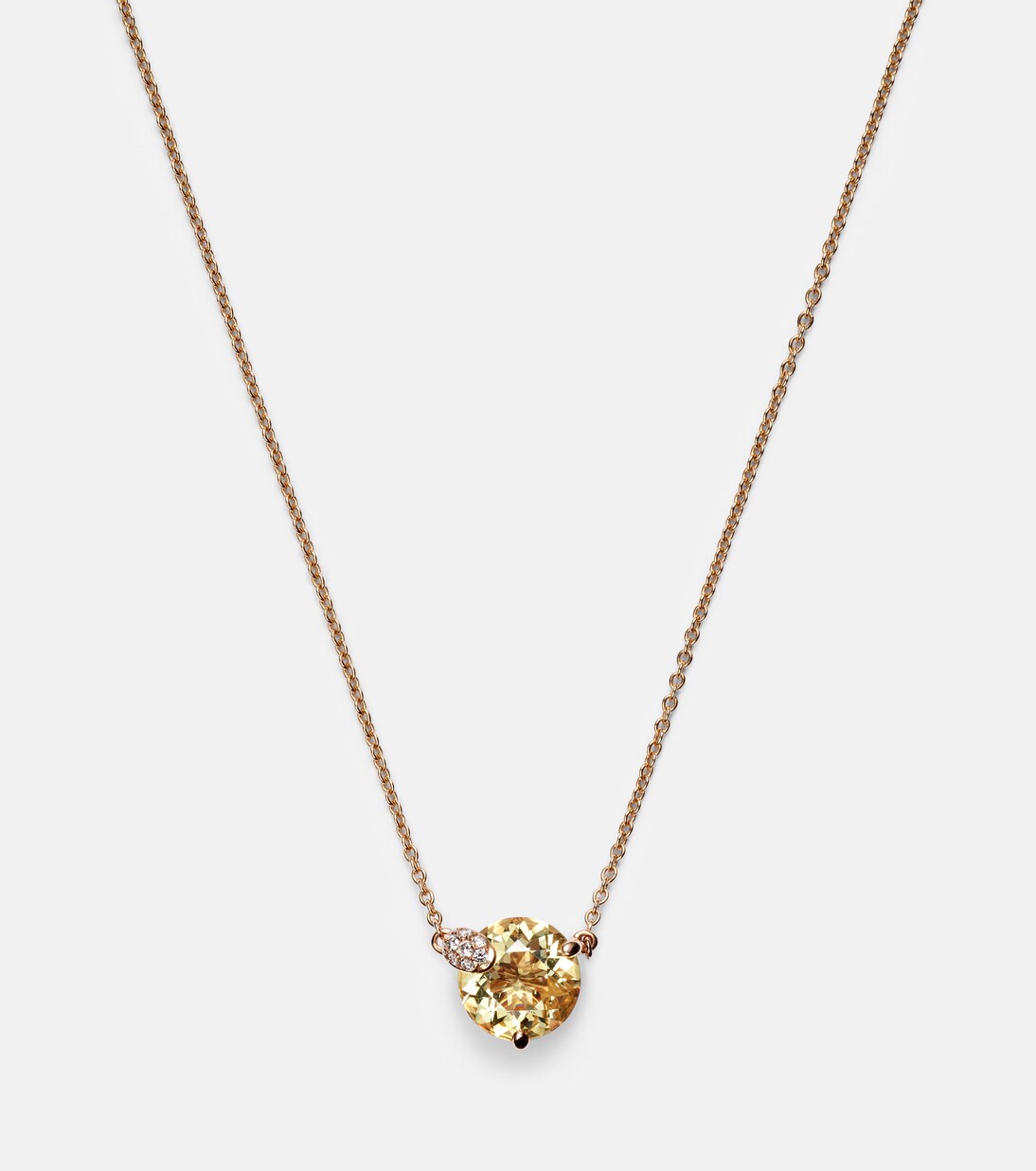 Peekaboo 18kt rose gold necklace with beryl and diamonds | Bucherer Fine Jewellery