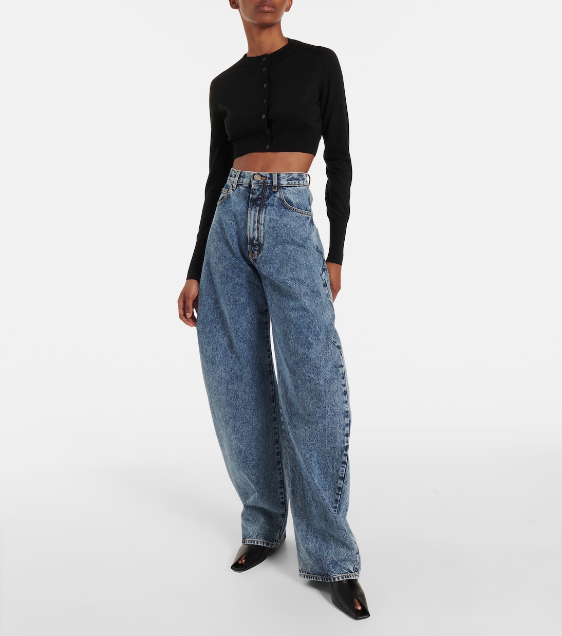 Cropped-Cardigan aus einem Wollgemisch | Alaïa