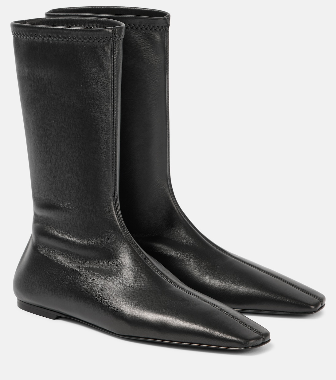 Ankle Boots Sock aus Leder | Toteme
