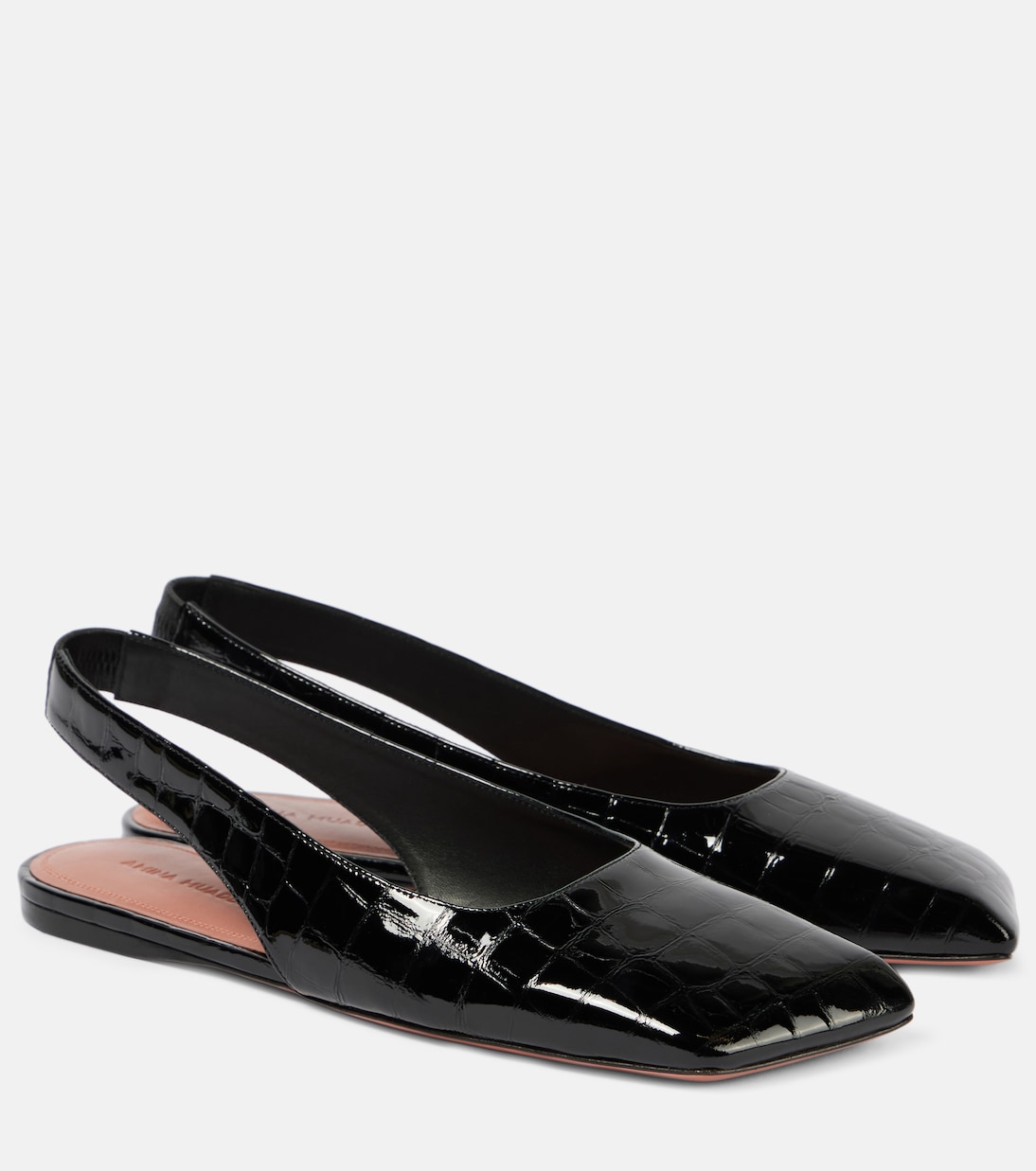 Ane patent leather slingback flats | Amina Muaddi
