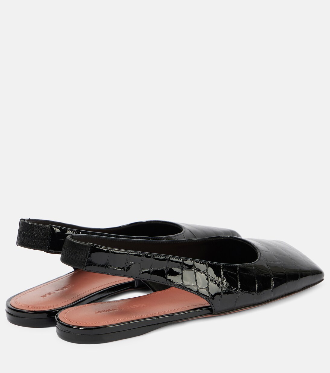 Ane patent leather slingback flats | Amina Muaddi