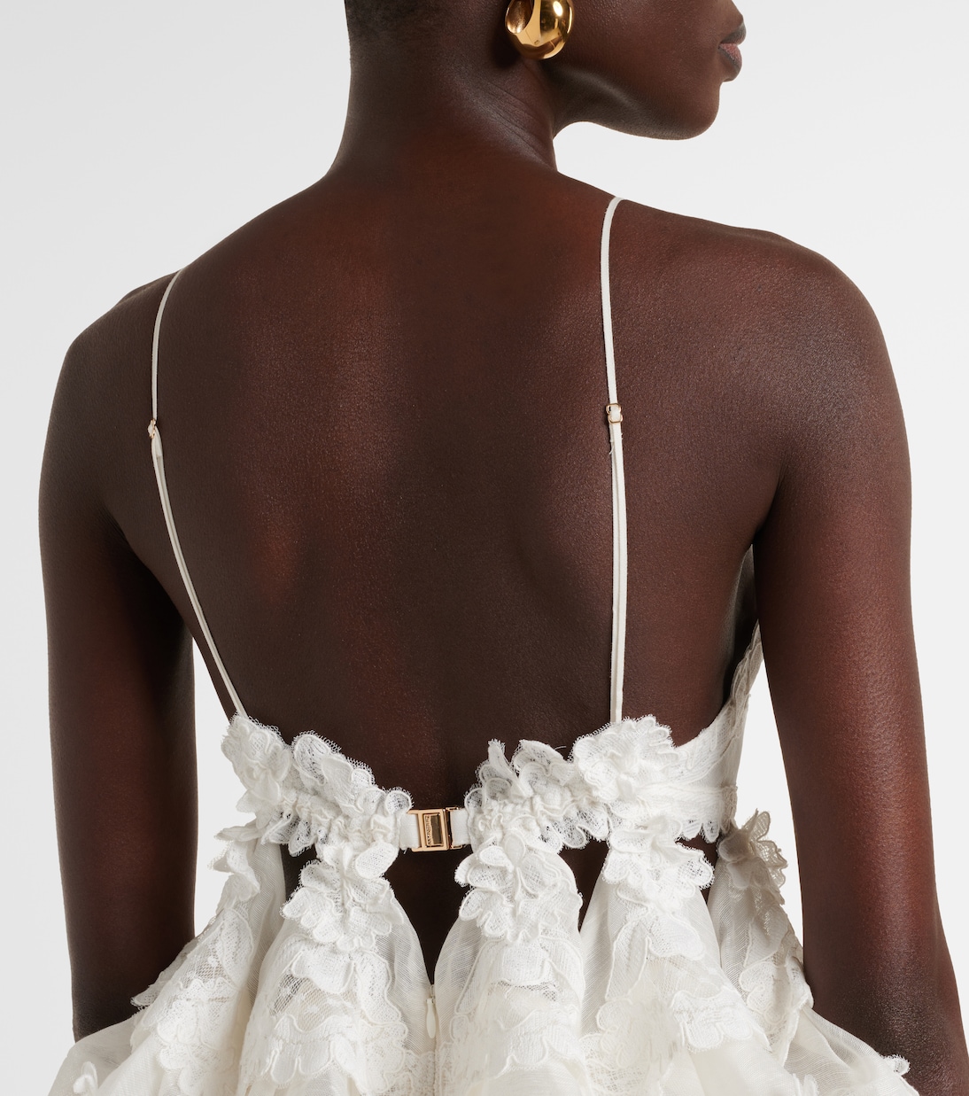 Crush tiered linen and silk minidress | Zimmermann