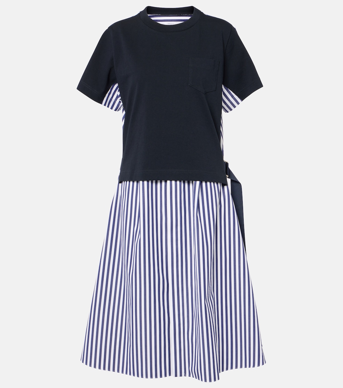 Striped cotton shirt dress | Sacai