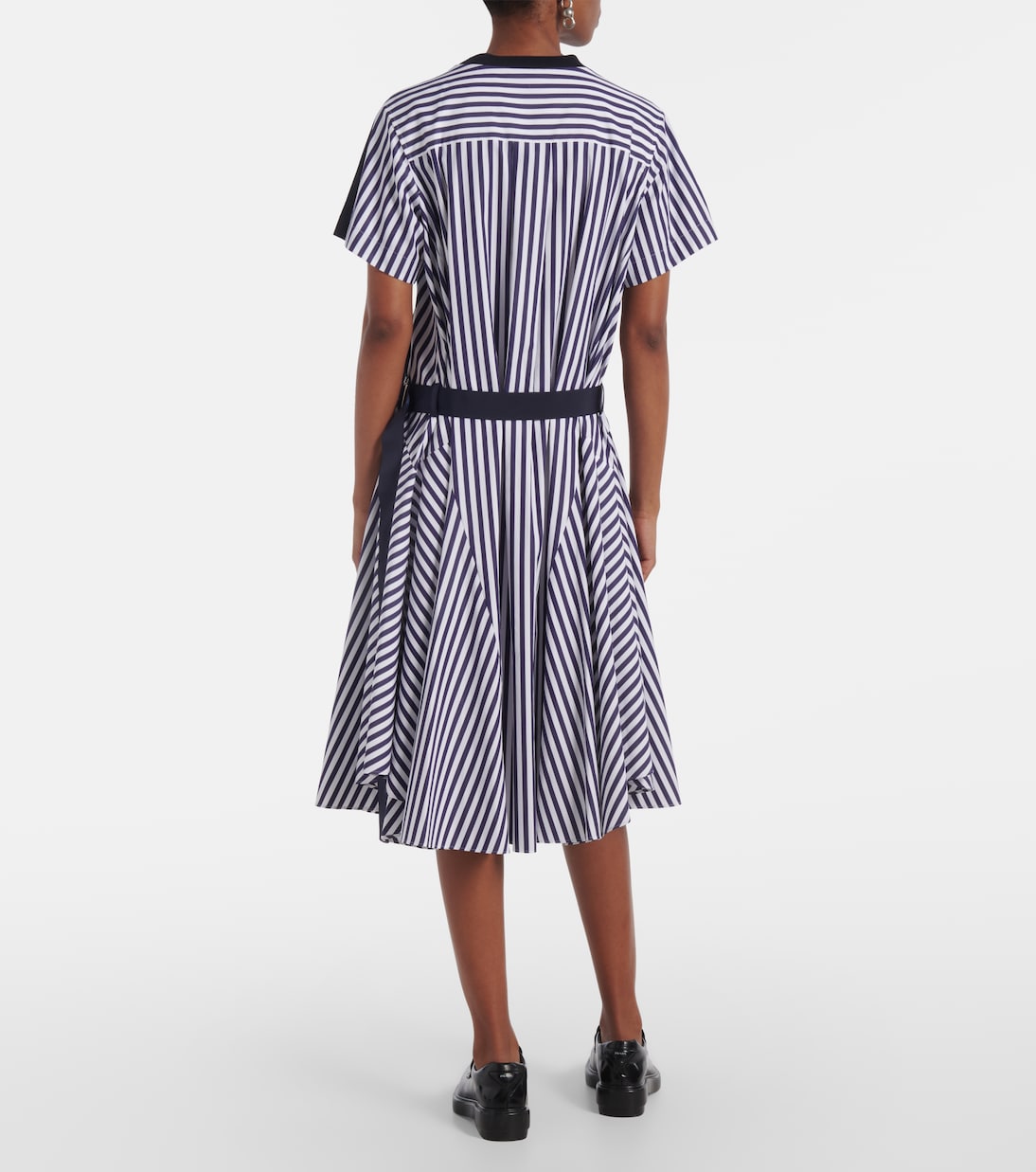 Striped cotton shirt dress | Sacai