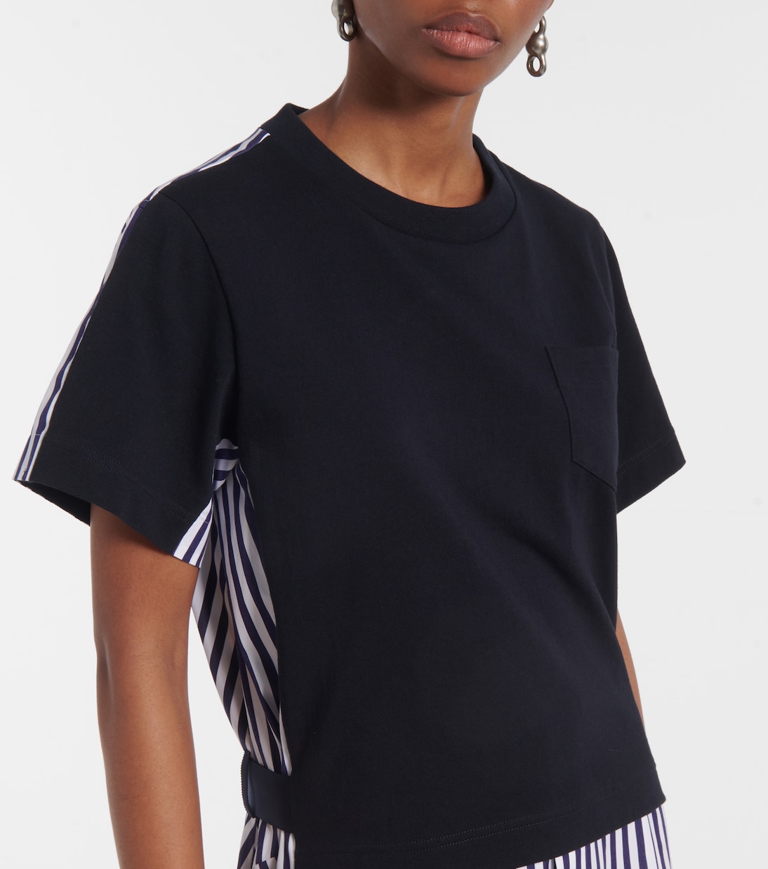 Striped cotton shirt dress | Sacai