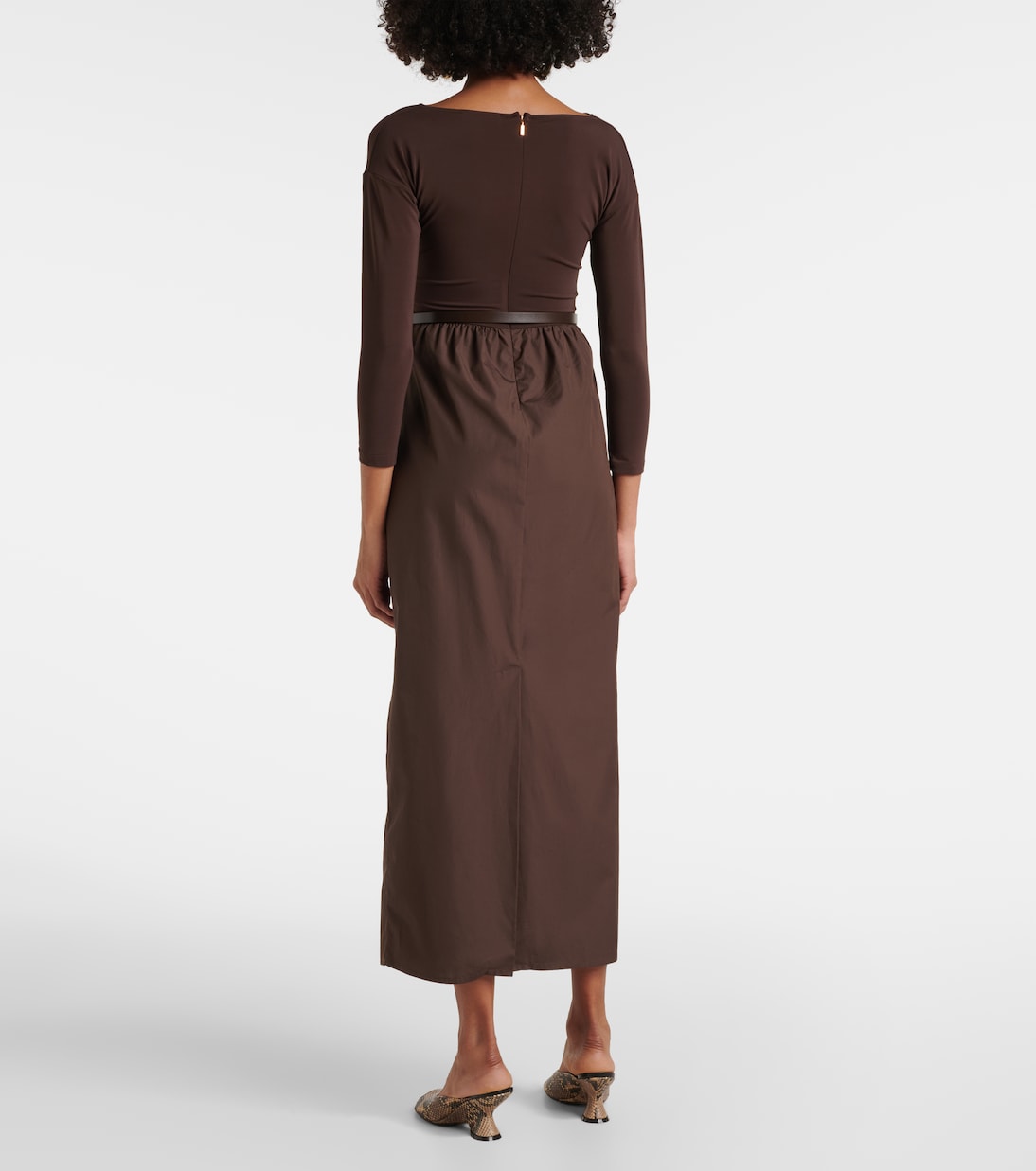 Vestido largo Kaiser con cinturón | Max Mara