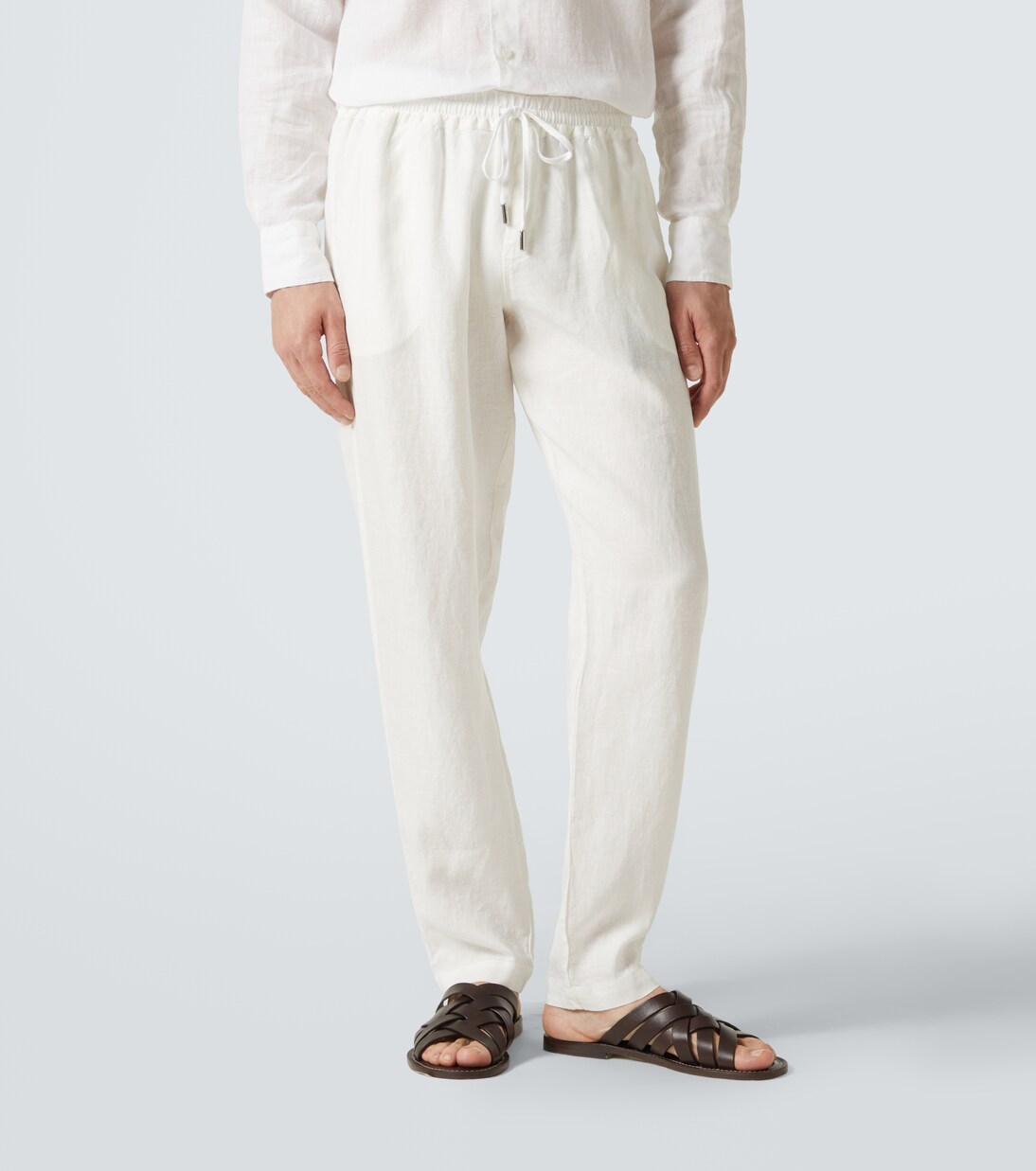 Linen straight pants | Thom Sweeney