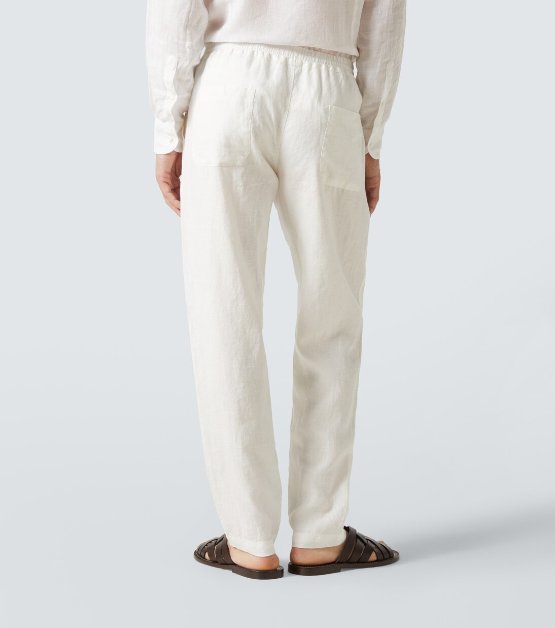 Linen straight pants | Thom Sweeney