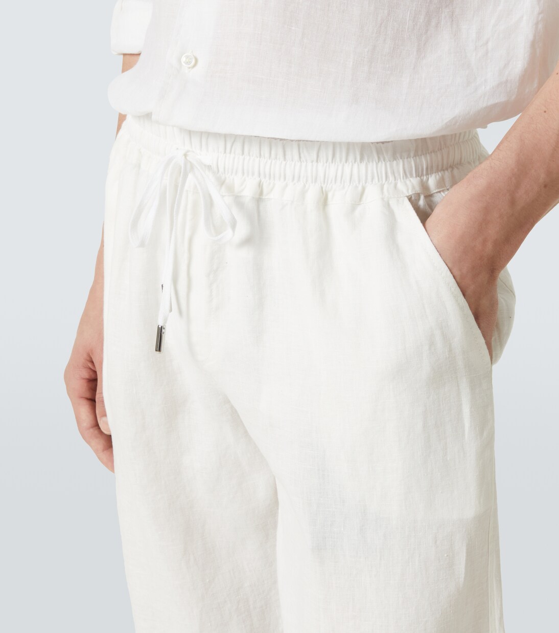 Linen straight pants | Thom Sweeney